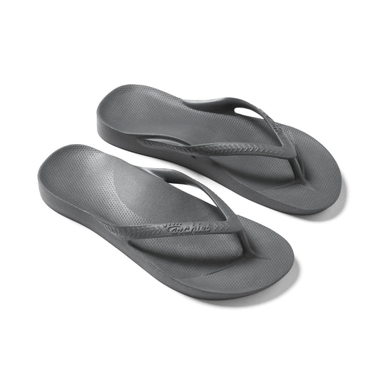 Arch Support Flip Flops - Charcoal