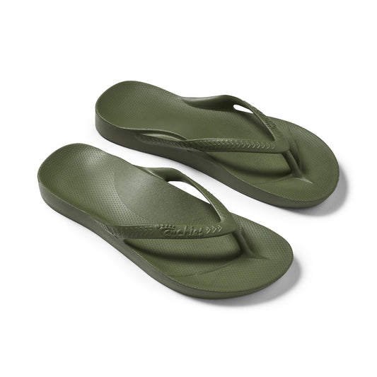 Arch Support Flip Flops - Olive