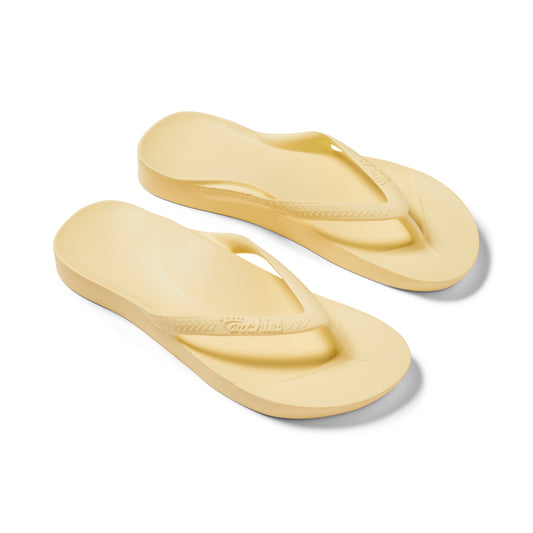 Arch Support Flip Flops - Lemon