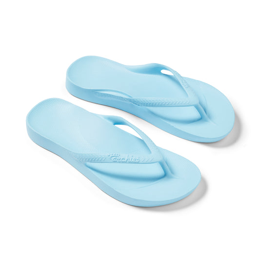 Arch Support Flip Flops - Sky Blue